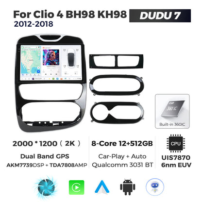 DUDU7 Renault Clio 4 2012-2020 Head Unit Car Stereo | Apple CarPlay & Android Auto