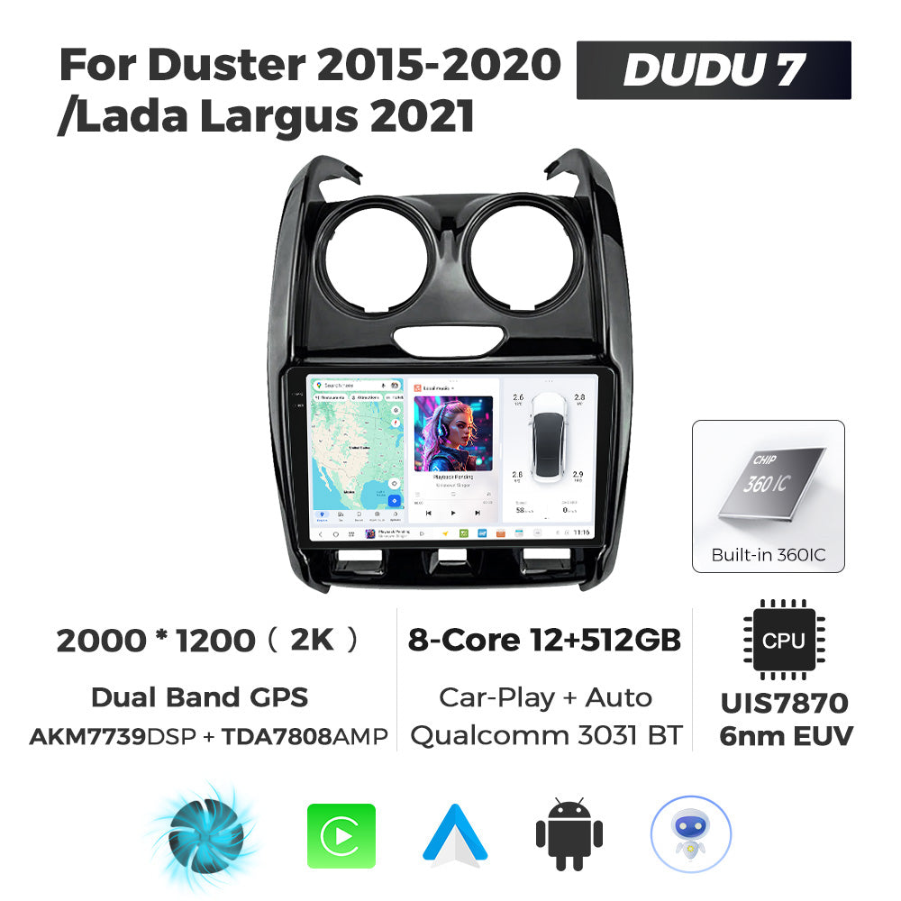 DUDU7 Dacia Duster 2015-2020 Head Unit Car Stereo | Apple CarPlay & Android Auto