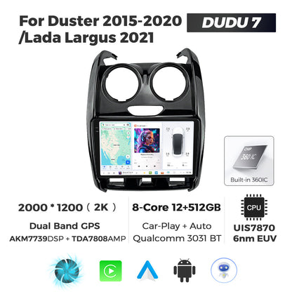 DUDU7 Dacia Duster 2015-2020 Head Unit Car Stereo | Apple CarPlay & Android Auto