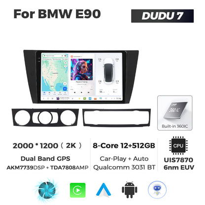 DUDU7 BMW 3 Series E90 2004-2013 Head Unit Car Stereo | Apple CarPlay & Android Auto