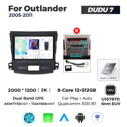 DUDU7 Citroen C-Crosser Peugeot 4007 Mitsubishi Outlander 2005-2012 Head Unit Car Stereo | Apple CarPlay & Android Auto