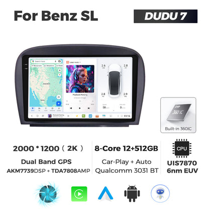 DUDU7 Mercedes SL Head Unit Car Stereo | Apple CarPlay & Android Auto
