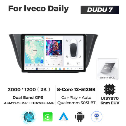 DUDU7 Iveco Daily 2015-2025 Head Unit Car Stereo | Apple CarPlay & Android Auto