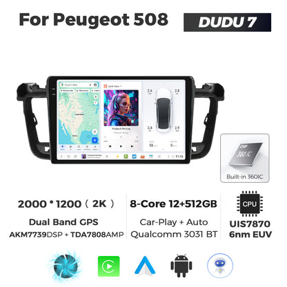 DUDU7 Peugeot 508 508SW 2011-2018 Head Unit Car Stereo | Apple CarPlay & Android Auto