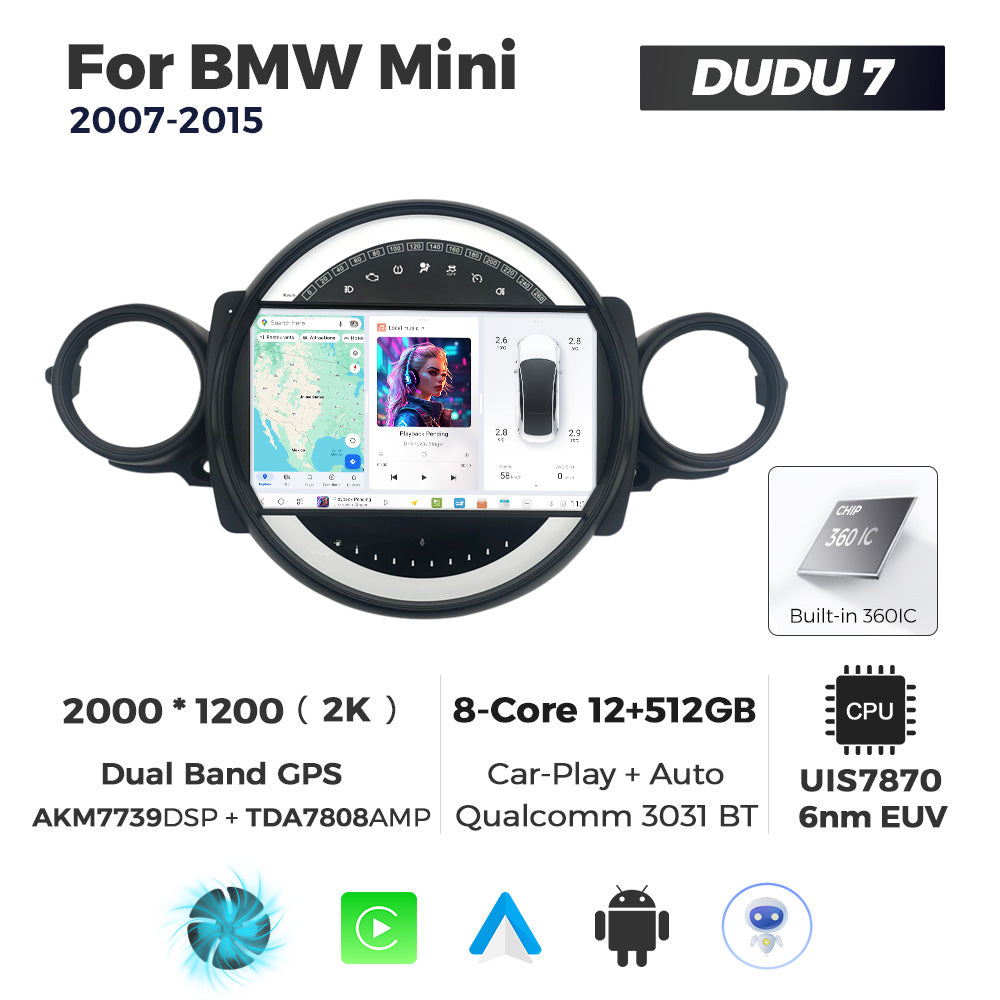 DUDU7 Mini 2007-2015 Head Unit Car Stereo | Apple CarPlay & Android Auto