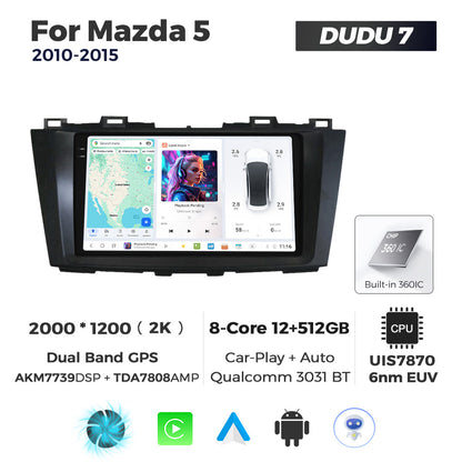 DUDU7 Mazda 5 2010-2015 Head Unit Car Stereo | Apple CarPlay & Android Auto