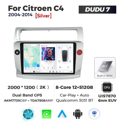 DUDU7 Citroen C4 2004-2014 Head Unit Car Stereo | Apple CarPlay & Android Auto