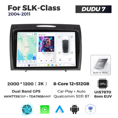 DUDU7 Mercedes SLK 2004-2011 Head Unit Car Stereo | Apple CarPlay & Android Auto
