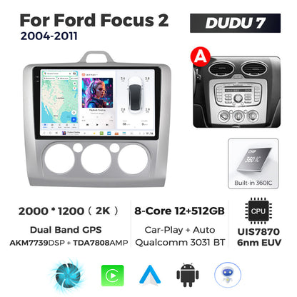 DUDU7 Ford Focus 2004-2011 Head Unit Car Stereo | Apple CarPlay & Android Auto