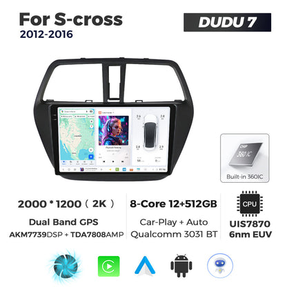 DUDU7 Suzuki S-Cross 2012-2016 Head Unit Car Stereo | Apple CarPlay & Android Auto