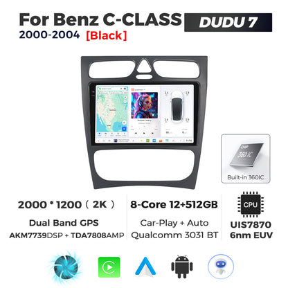 DUDU7 Mercedes C-Class 2000-2004 Head Unit Car Stereo | Apple CarPlay & Android Auto