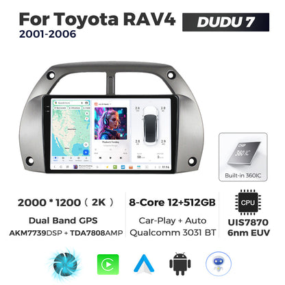 DUDU7 Toyota RAV4 2001-2006 Head Unit Car Stereo | Apple CarPlay & Android Auto