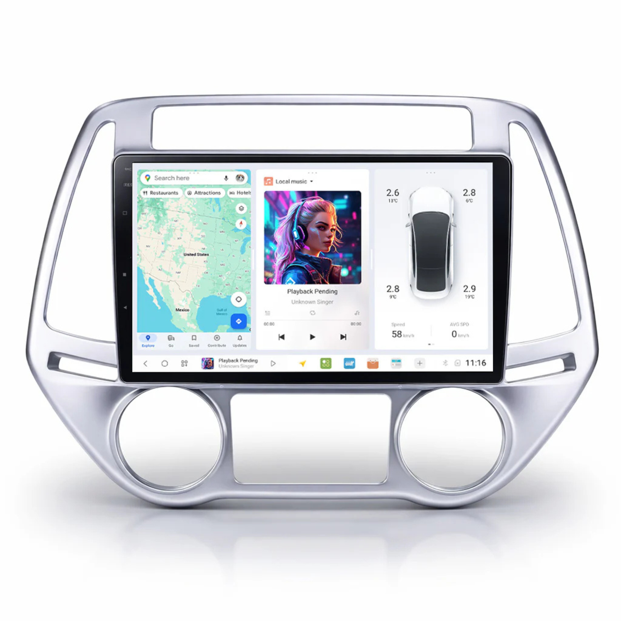 DUDU7 Hyundai i20 2008-2014 Head Unit Car Stereo | Apple CarPlay & Android Auto