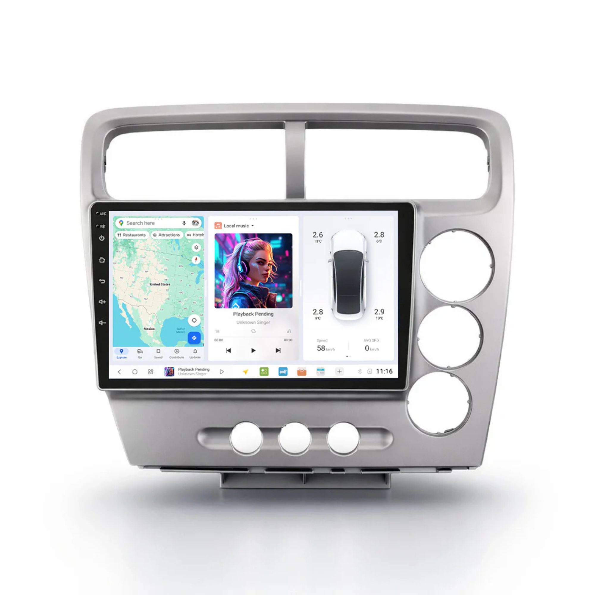 DUDU7 Honda Civic 2000-2005 Head Unit Car Stereo | Apple CarPlay & Android Auto