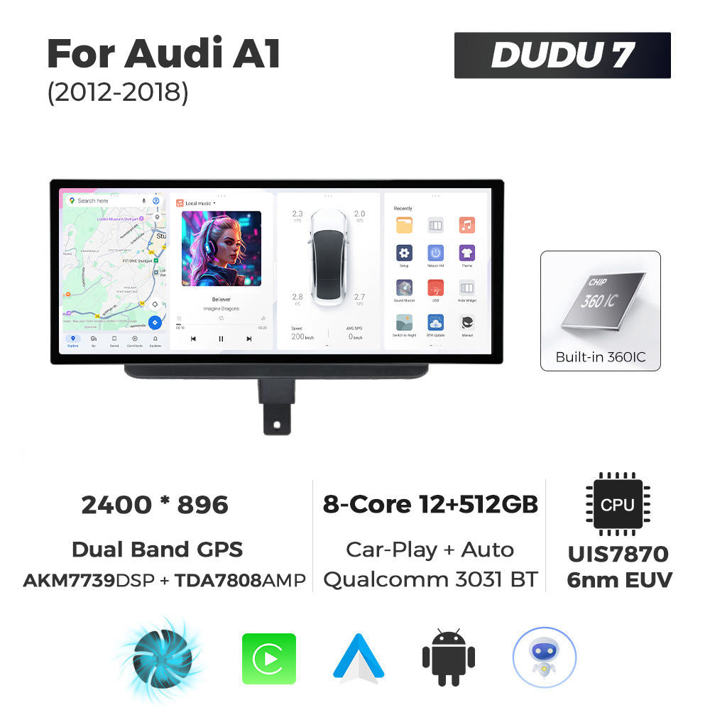 DUDU7 Audi A1 S1 2012-2018 Head Unit Car Stereo | Apple CarPlay & Android Auto