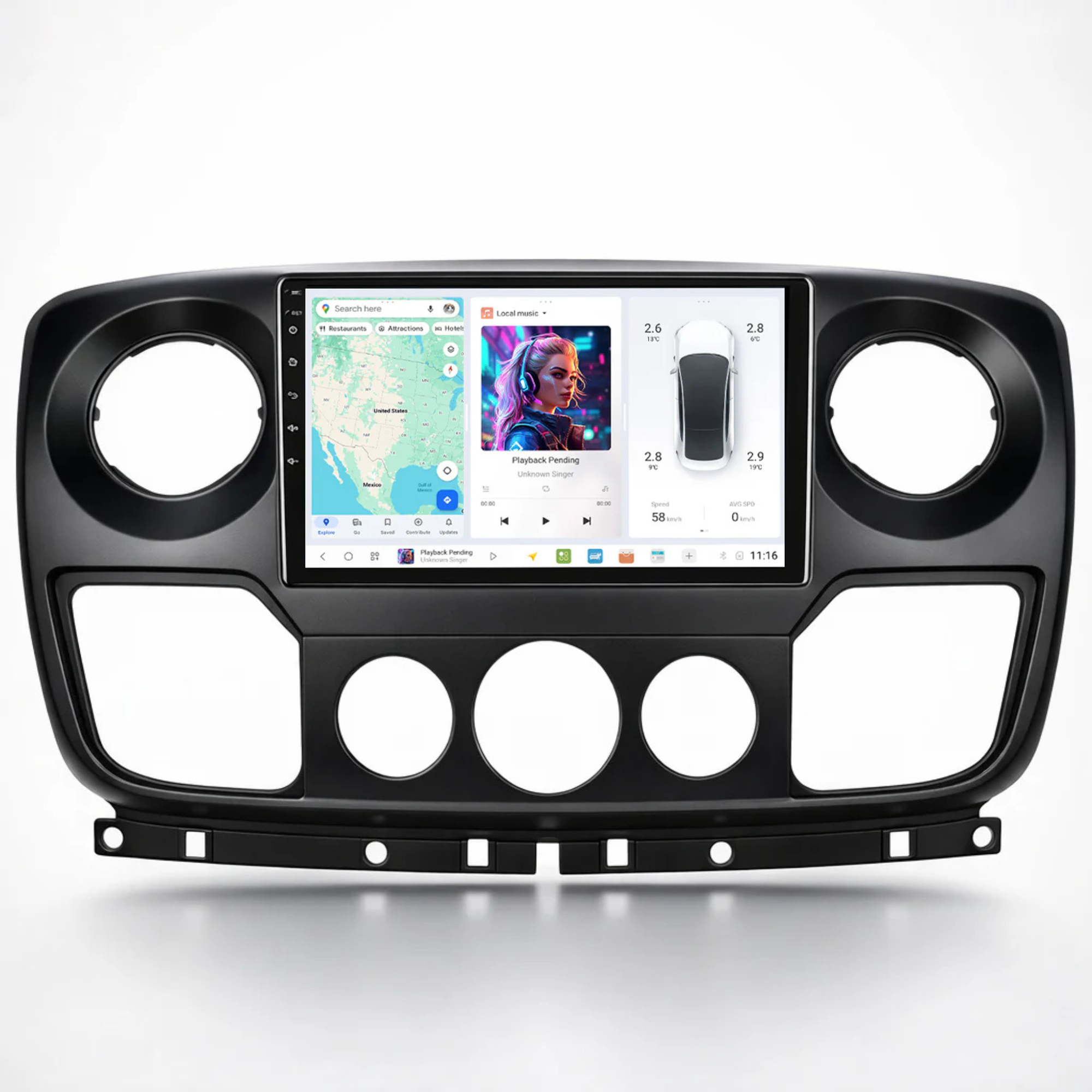 DUDU7 Renault Master & Vauxhall Movano & Nissan NV400 2010-2021 Head Unit Car Stereo | Apple CarPlay & Android Auto