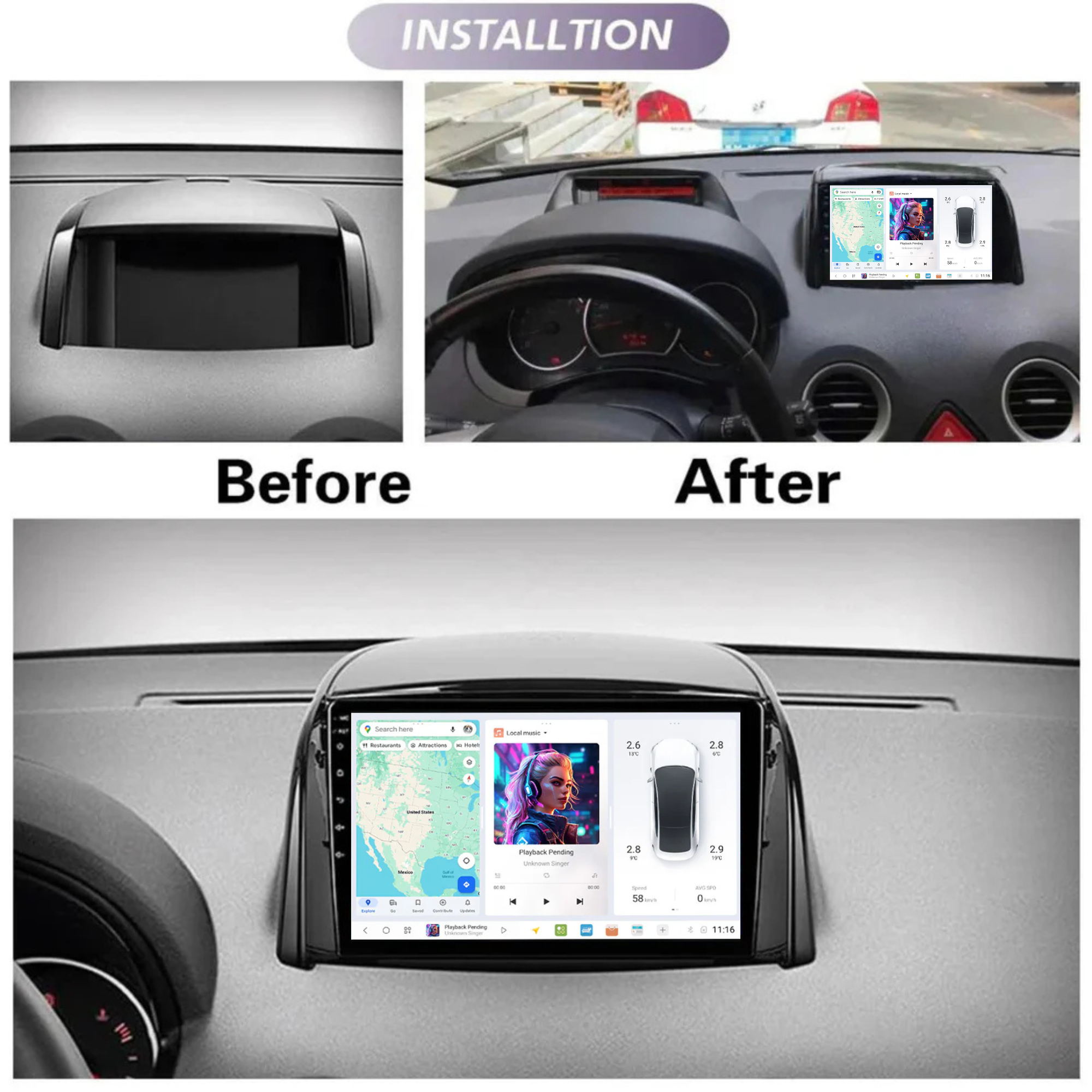 DUDU7 Renault Koleos 2007-2016 Head Unit Car Stereo | Apple CarPlay & Android Auto