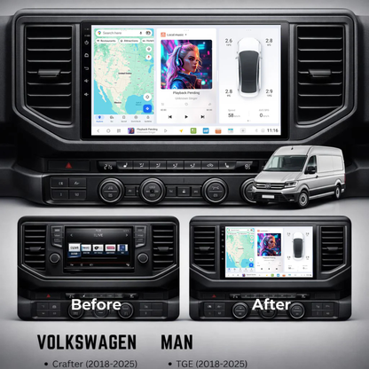 DUDU7 Volkswagen Crafter & MAN TGE 2018-2025 Head Unit Car Stereo | Apple CarPlay & Android Auto