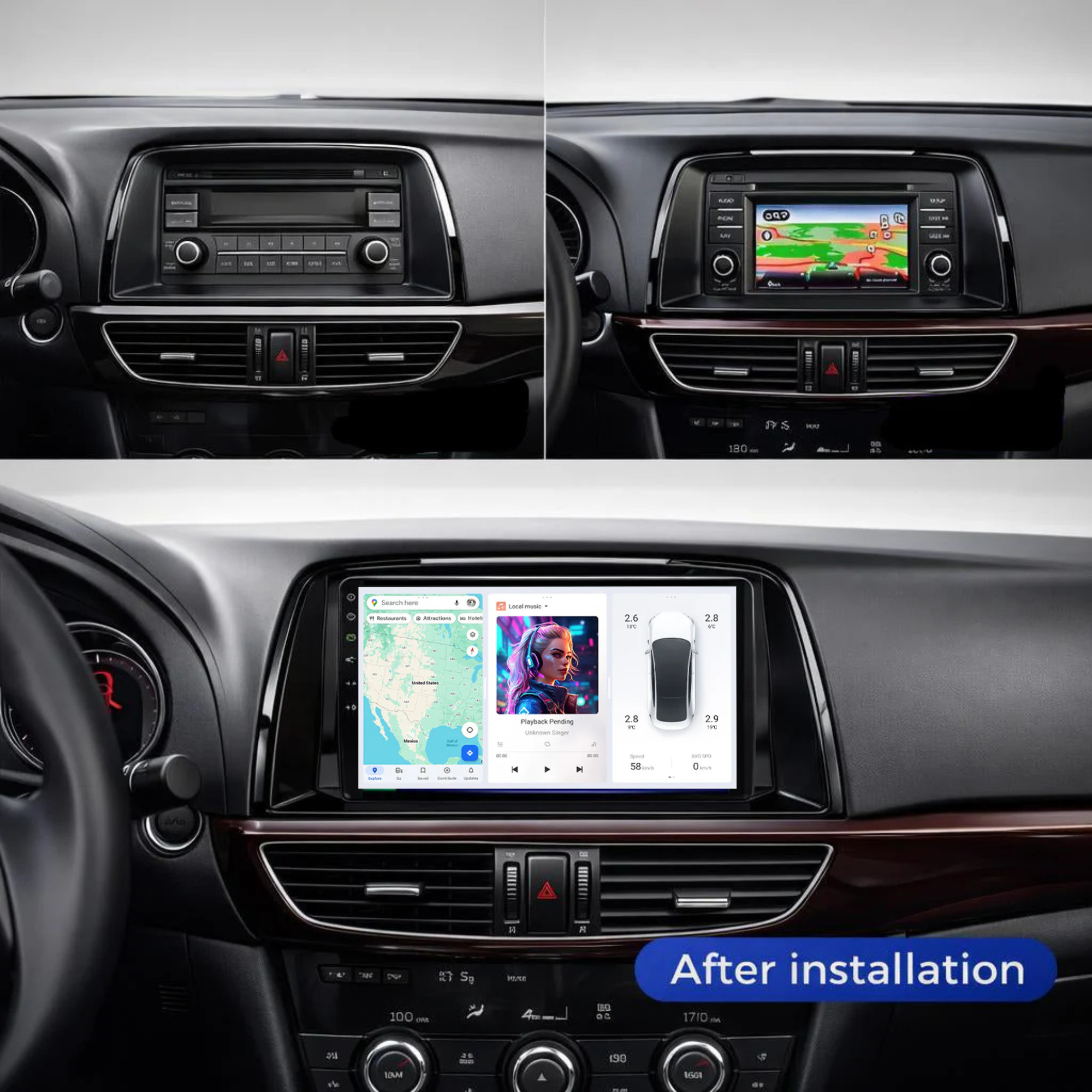 DUDU7 Mazda 6 2012-2015 Head Unit Car Stereo | Apple CarPlay & Android Auto
