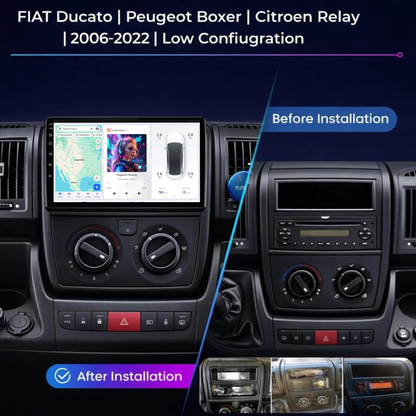 DUDU7 FIAT Ducato Peugeot Boxer Citroen Relay 2006-2022 Head Unit Car Stereo | Apple CarPlay & Android Auto