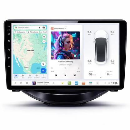 DUDU7 Peugeot 108 & Citroen C1 & Toyota Aygo 2014-2022 Head Unit Car Stereo | Apple CarPlay & Android Auto