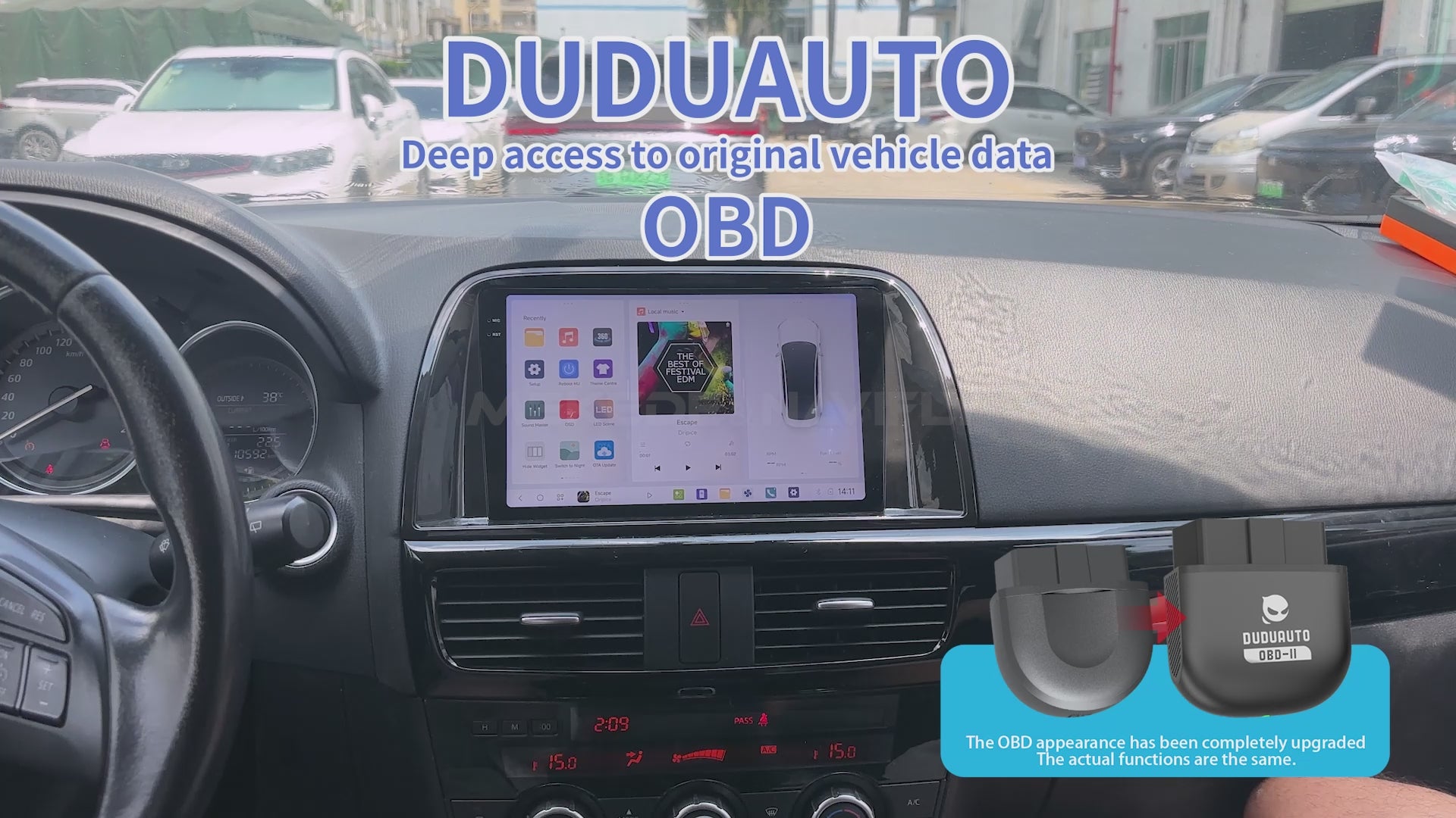 Load video: OBD-II Adapter | Bluetooth 5.1 | Direct Display on Head Unit | Real-Time Vehicle Data